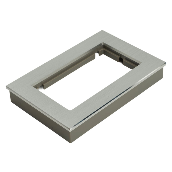 Рамка 2-местная (без перемычки), металл, STEKKER, MFR00-7012-03, серия Катрин, серебро 50031