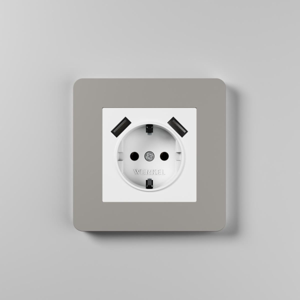 Рамка Werkel Split на 1 пост дымчатый/белый W0013067 4690389206047