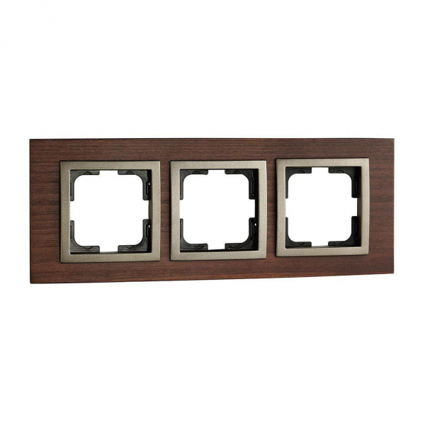 Рамка 3-постовая Mono Electric Style орех 107-510000-162 Рамка 3-постовая Mono Electric Style орех 107-510000-162