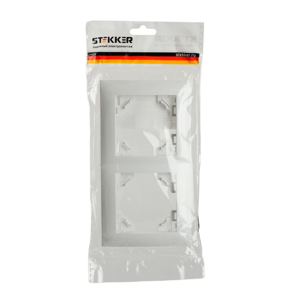 Рамка 2-постовая Stekker Эрна Элегант белый PFR00-9012-01 49630