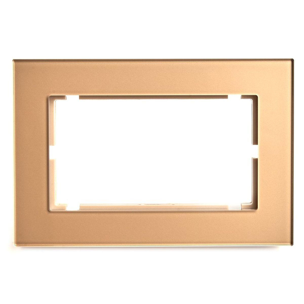 Рамка 2-постовая без перемычки Stekker Катрин золото GFR00-7012-08 49042