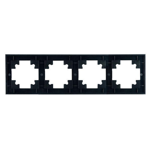 Рамка 4-постовая Stekker Катрин черный GFR00-7004-05 39521
