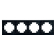 Рамка 4-постовая Stekker Катрин черный GFR00-7004-05 39521