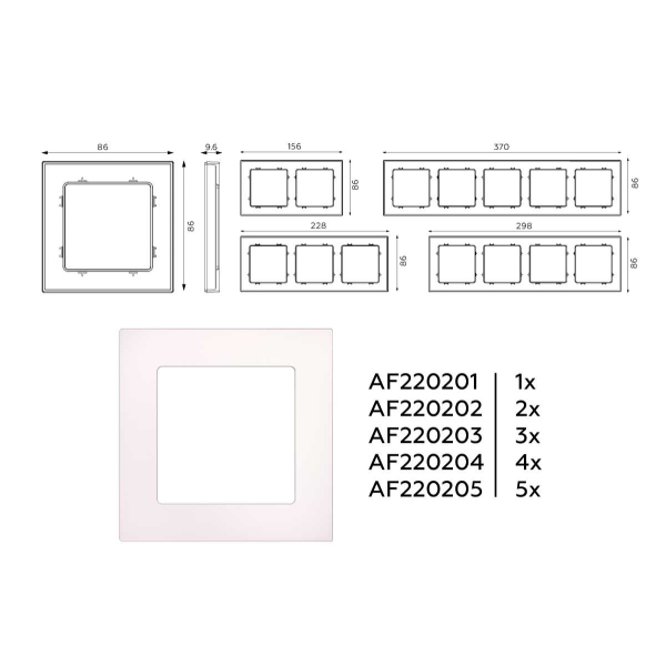 Рамка AMBRELLA VOLT AF220203
