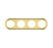 Рамка LK Studio 4-постовая круглая (золото) LK Vintage-Classic 889416-1