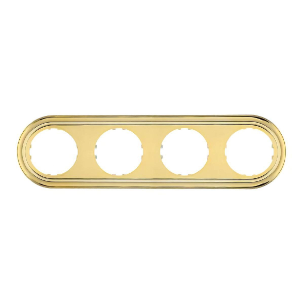 Рамка LK Studio 4-постовая круглая (золото) LK Vintage-Classic 889416-1