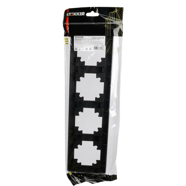 Рамка 4-постовая Stekker Катрин черный PFR00-7004-05 39815