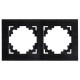 Рамка 2-местная, металл, STEKKER MFR00-7002-05, серия Катрин, черный 50016