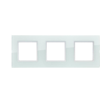 Рамка LK Studio 3-постовая из натурального светлого стекла LK45 854311-1