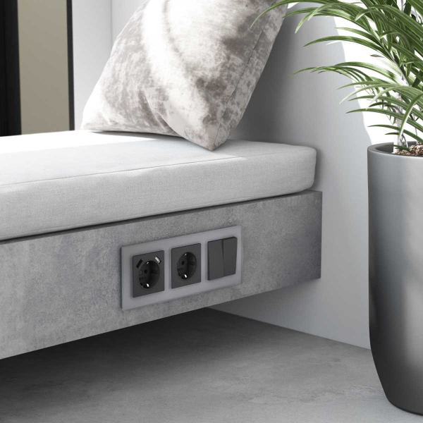 Рамка на 3 поста Werkel Senso серебряный стекло soft-touch W0033106 4690389200427