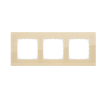 Рамка LK Studio 3-постовая, натуральное стекло (кремовый) LK80 844317-1
