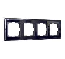 Рамка на 4 поста Werkel Diamant черный W0041208 4690389158841