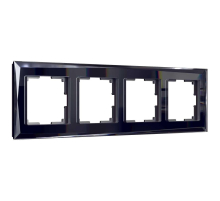 Рамка на 4 поста Werkel Diamant черный W0041208 4690389158841