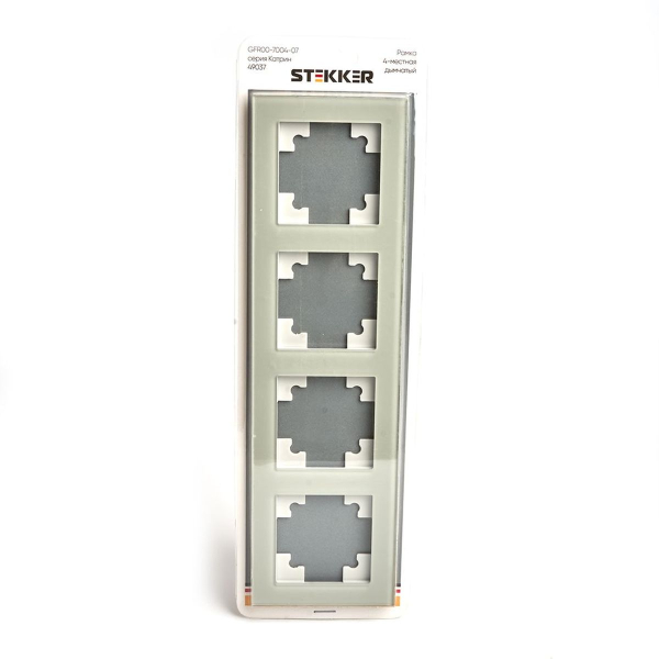 Рамка 4-постовая Stekker Катрин дымчатый GFR00-7004-07 49037