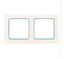 Стокгольм Рамка 2-местная белая с линией цвета синий EKF PROxima EXM-G-305-30