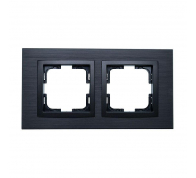 Рамка 2-постовая Mono Electric Style Aluminium дымчатый графит 107-820000-161