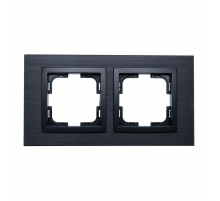 Рамка 2-постовая Mono Electric Style Aluminium дымчатый графит 107-820000-161
