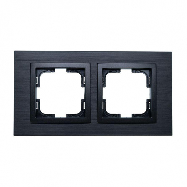 Рамка 2-постовая Mono Electric Style Aluminium дымчатый графит 107-820000-161 Рамка 2-постовая Mono Electric Style Aluminium дымчатый графит 107-820000-161