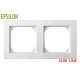Рамка 2-постовая Liregus Epsilon белый 28-0422