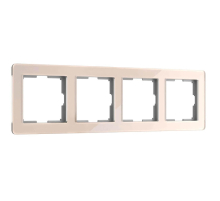 Рамка Werkel Acrylic на 4 поста айвори W0042743 4690389190551