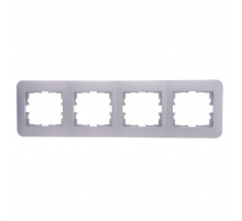 Рамка 4-ая горизонтальная Lezard Karina Life серебро 708-4300-149