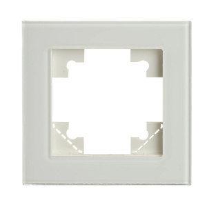 Рамка 1-постовая для сенсорных механизмов, подсветки Stekker Катрин белый GFR00-7001-01S 50303