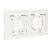 Минск Рамка 2-местная вертикальная белая EKF Basic ERM-G-312-10