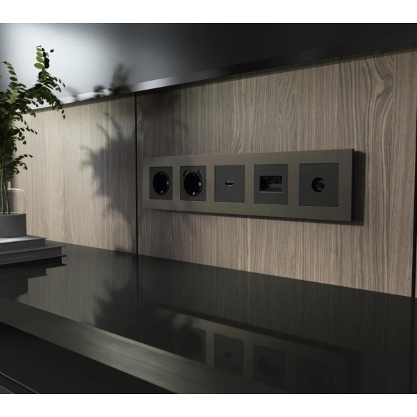 Рамка Werkel Slab на 5 постов бронза/софт W0052963 4690389207945