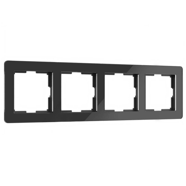 Рамка Werkel Acrylic на 4 поста черный W0042708 4690389190544 Рамка Werkel Acrylic на 4 поста черный W0042708 4690389190544