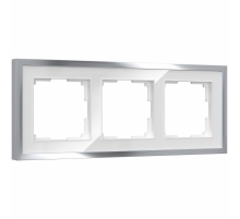 Рамка Werkel Baguette на 3 поста белый/серебро W0032850 4690389185717