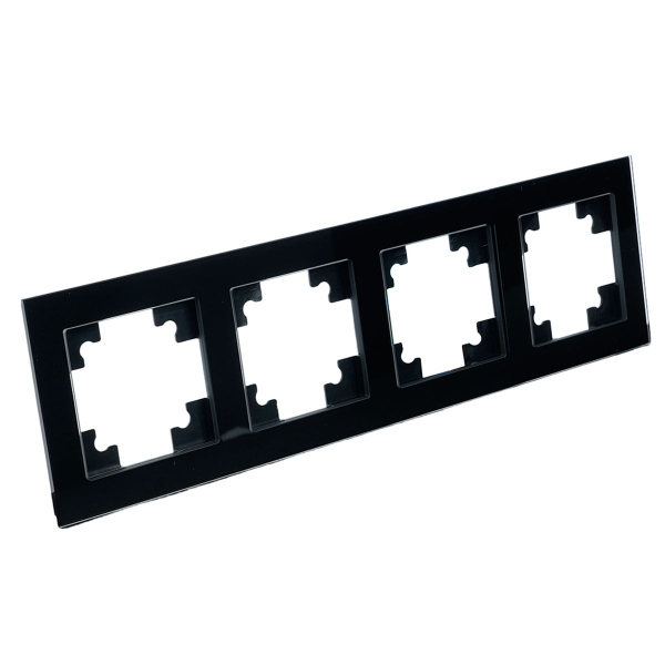 Рамка 4-постовая Stekker Катрин черный GFR00-7004-05 39521