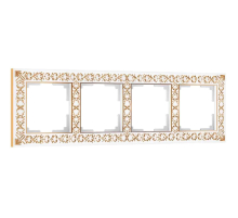 Рамка Werkel на 4 поста (белое золото) a050935 4690389158278