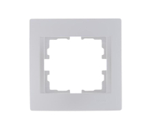 Рамка 1-ая горизонтальная Lezard Karina белый жемчуг 707-3000-146