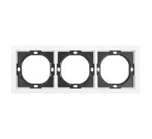 Рамка 3-местная, Stekker Мия, PFR00-3003-01, белая магнолия 50458