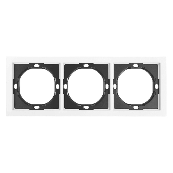 Рамка 3-местная, Stekker Мия, PFR00-3003-01, белая магнолия 50458