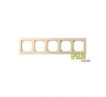 Рамка 5-постовая Liregus Epsilon бежевый 28-0885