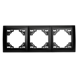 Рамка 3-постовая Stekker Эрна Элегант черный PFR00-9013-03 49663