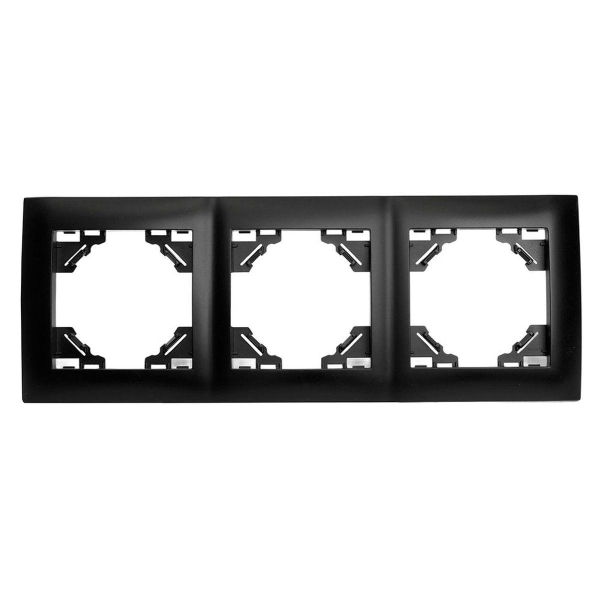 Рамка 3-постовая Stekker Эрна Элегант черный PFR00-9013-03 49663