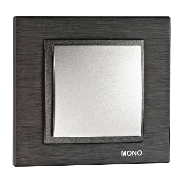 Рамка 1-постовая Mono Electric Style Aluminium дымчатый графит 107-820000-160 Рамка 1-постовая Mono Electric Style Aluminium дымчатый графит 107-820000-160