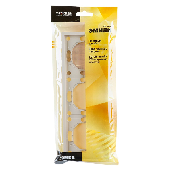 Рамка Stekker, PFR00-5003-08 3-местная Эмили, кашемир, soft touch 49912