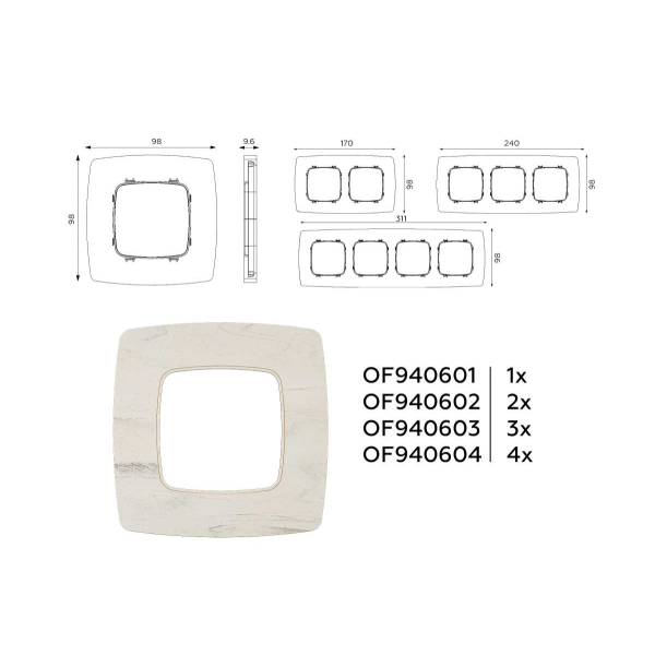 Рамка AMBRELLA VOLT OF940604