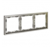 Рамка пластиковая Voltum S70 на 3 поста, (шелк) VLS100304