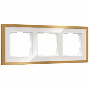 Рамка Werkel Baguette на 3 поста белый/золотистая латунь W0032853 a072284