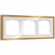 Рамка Werkel Baguette на 3 поста белый/золотистая латунь W0032853 a072284