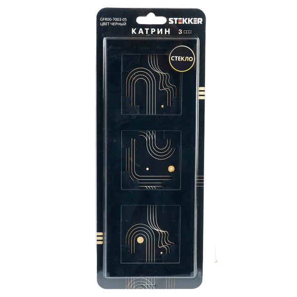 Рамка 3-постовая Stekker Катрин черный GFR00-7003-05 39520