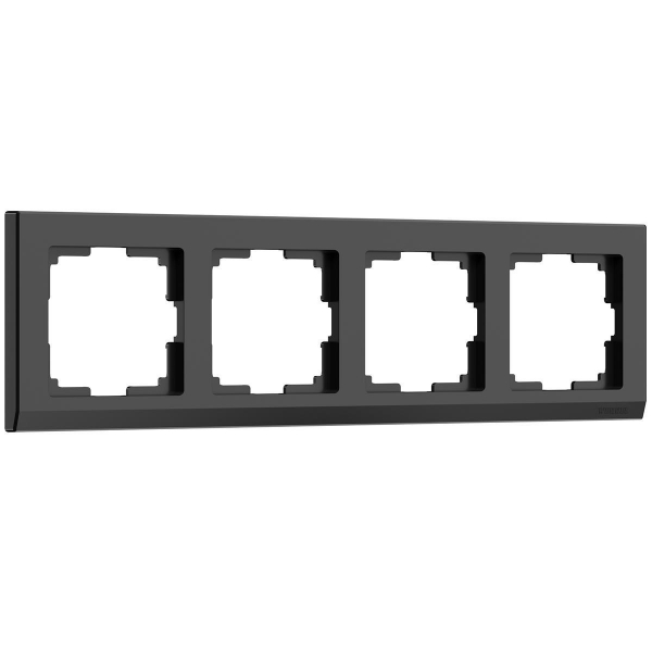 Рамка Werkel Stark на 4 поста черный W0041808 4690389161919 Рамка Werkel Stark на 4 поста черный W0041808 4690389161919