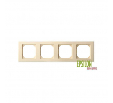 Рамка 4-постовая Liregus Epsilon бежевый 28-0884
