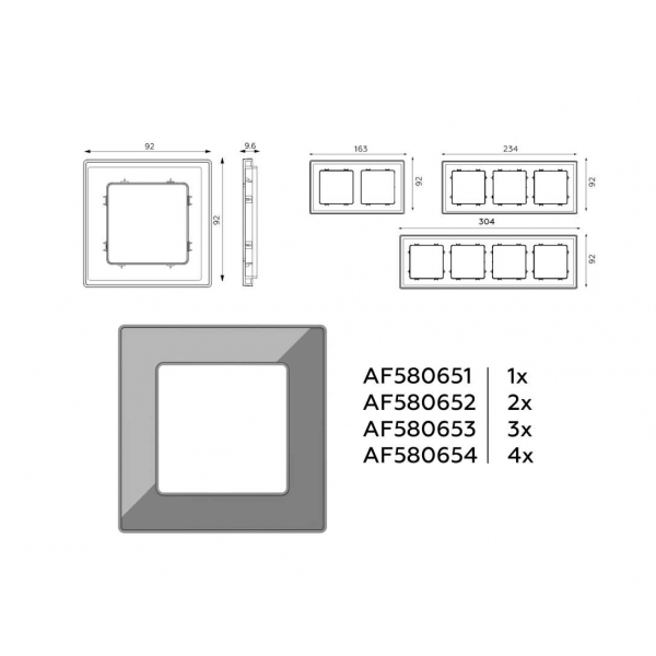Рамка AMBRELLA VOLT AF580651 Рамка AMBRELLA VOLT AF580651
