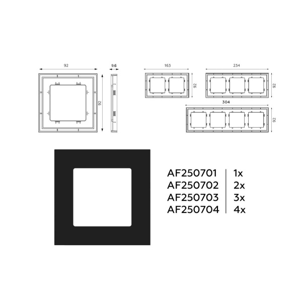 Рамка AMBRELLA VOLT AF250701