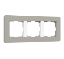 Рамка Werkel Split на 3 поста дымчатый/белый W0033067 4690389206085